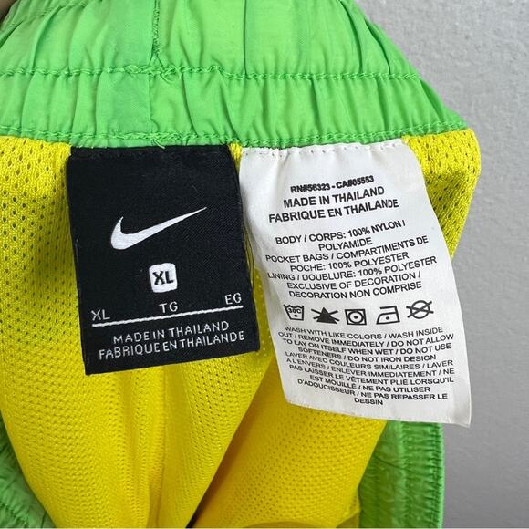 Nike | Flight Series Shorts Yellow Blue Pink Colorblock Bright Swim Trunks XL - Picture 8 of 11